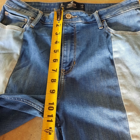 Hollister Jeans High-Rise Vintage Flare Stretch Patchwork Boho Retro Sz 31/34 - Picture 10 of 14